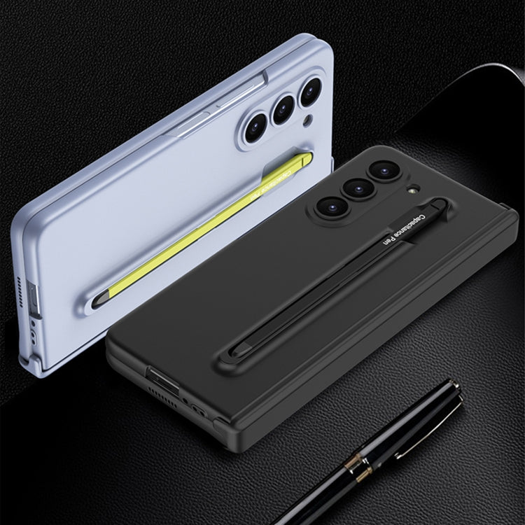 For Samsung Galaxy Z Fold5 5G GKK Magnetic Integrated Phone Case with Pen Slots, No Include Pen(Silver)