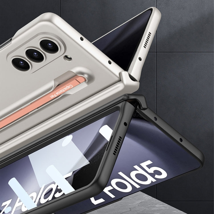 For Samsung Galaxy Z Fold5 5G GKK Magnetic Integrated Phone Case with Pen Slots, No Include Pen(Black)