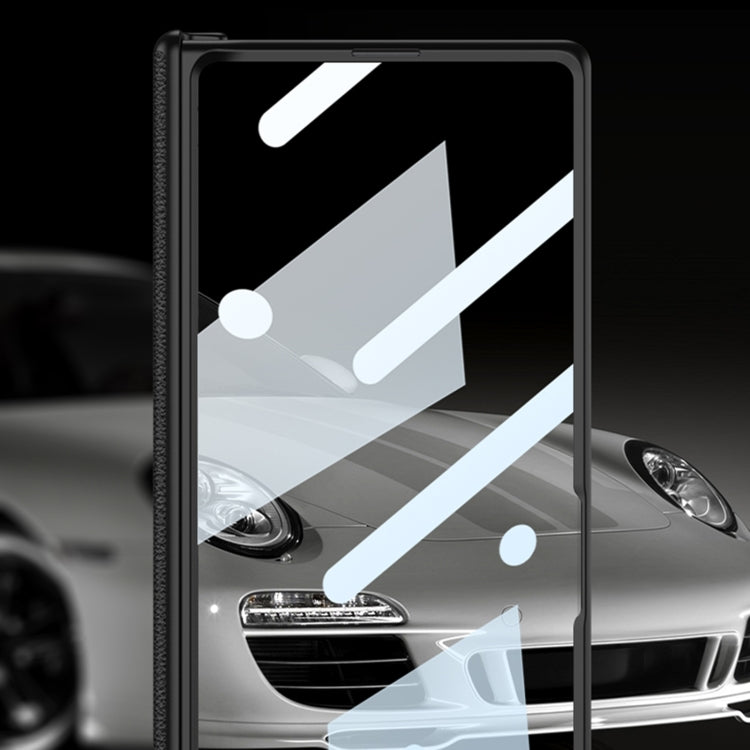 For Xiaomi Mix Fold 3 GKK Magnetic Hinge Flip Leather Phone Case with Holder(Black)