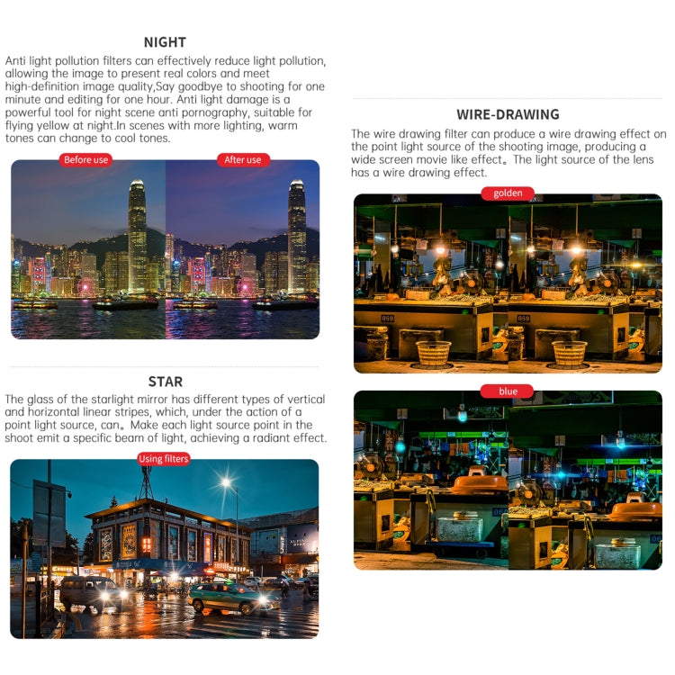 For DJI OSMO Pocket 3 JSR ZB Series Camera Lens Filter, Filter:Streak Drawing Blue