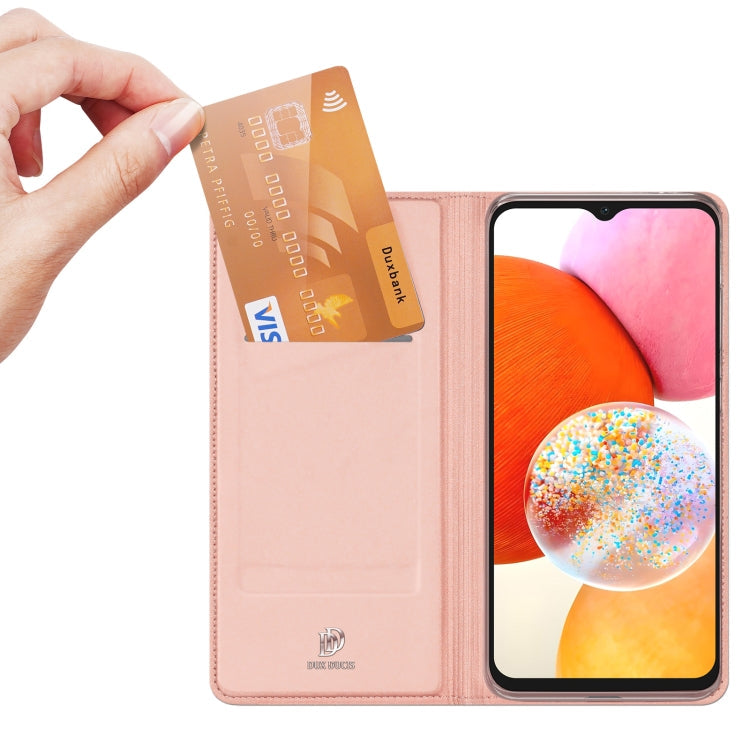 For Samsung Galaxy A15 5G / 4G DUX DUCIS Skin Pro Series Flip Leather Phone Case(Pink)