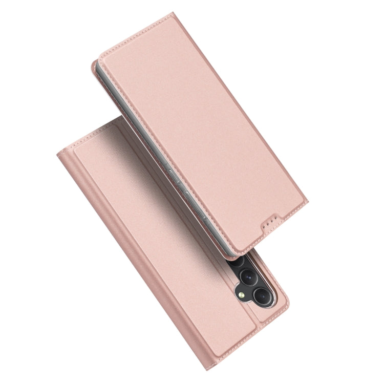 For Samsung Galaxy A35 5G DUX DUCIS Skin Pro Series Flip Leather Phone Case(Pink)