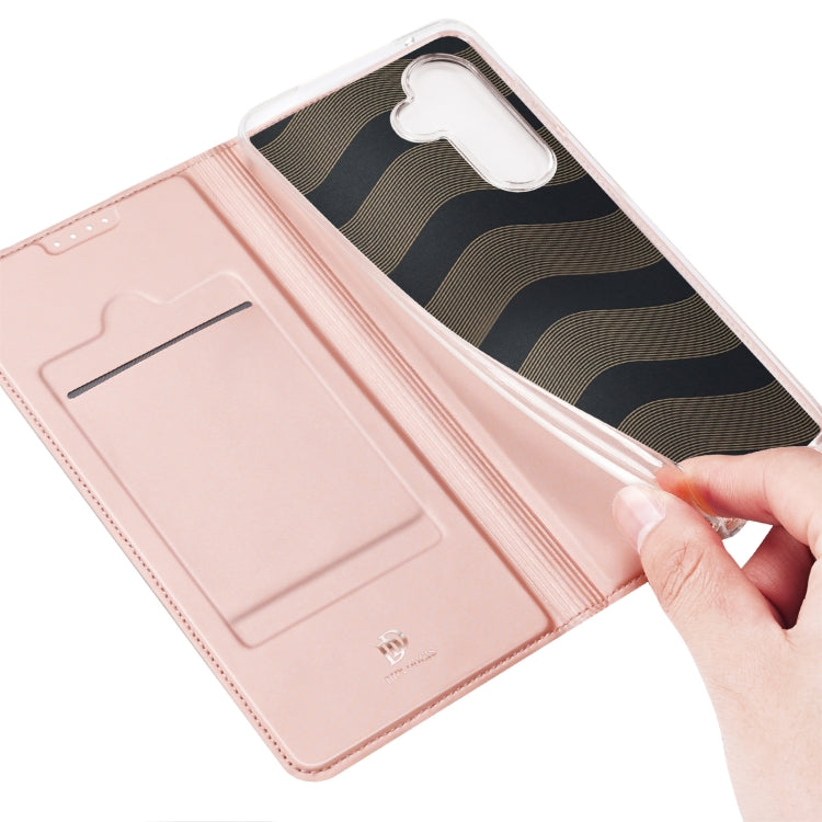 For Samsung Galaxy A35 5G DUX DUCIS Skin Pro Series Flip Leather Phone Case(Pink)