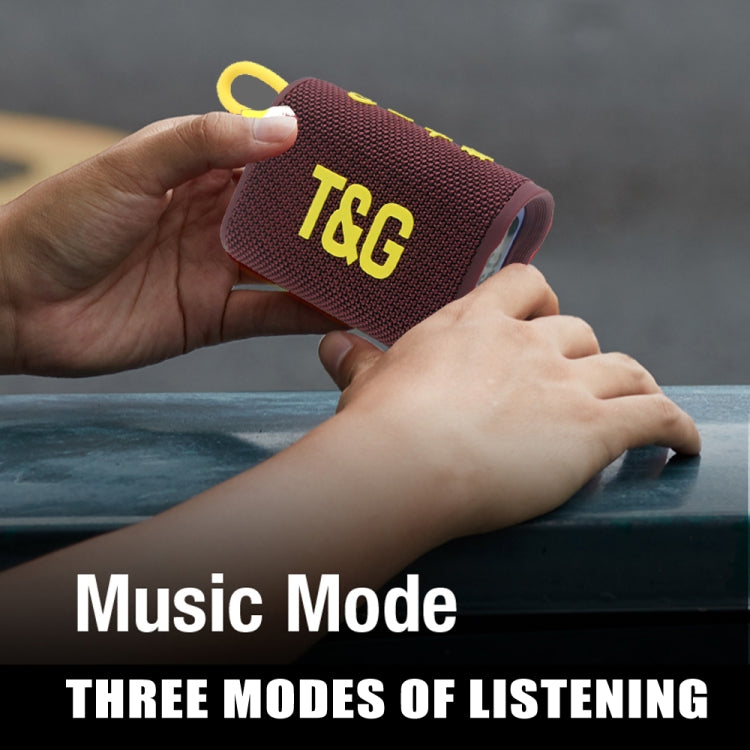 T&G TG396 Outdoor Portable Ambient RGB Light IPX7 Waterproof Bluetooth Speaker(Purple)