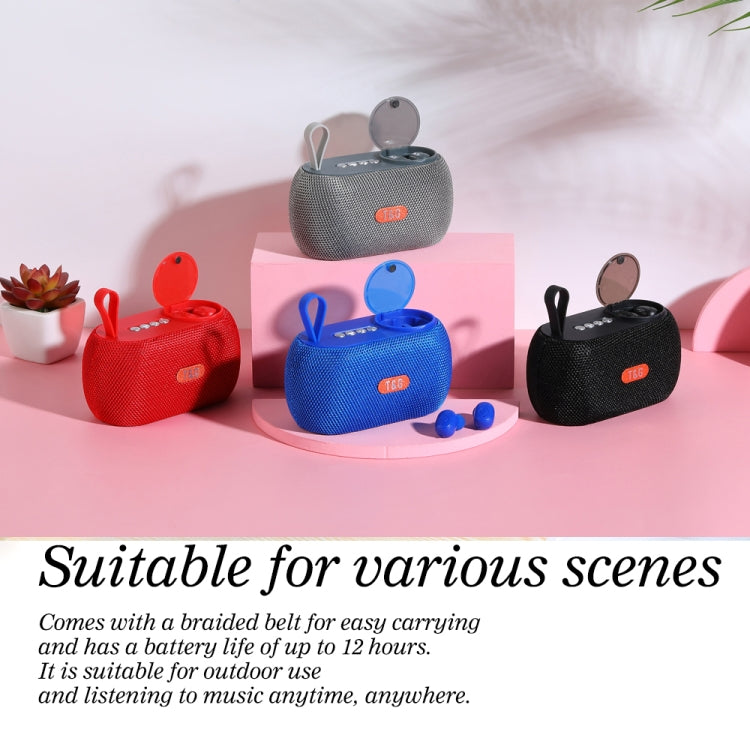 T&G TG810 2 in 1 Portable Outdoor Speaker + Mini Wireless Bluetooth Earphone(Black)