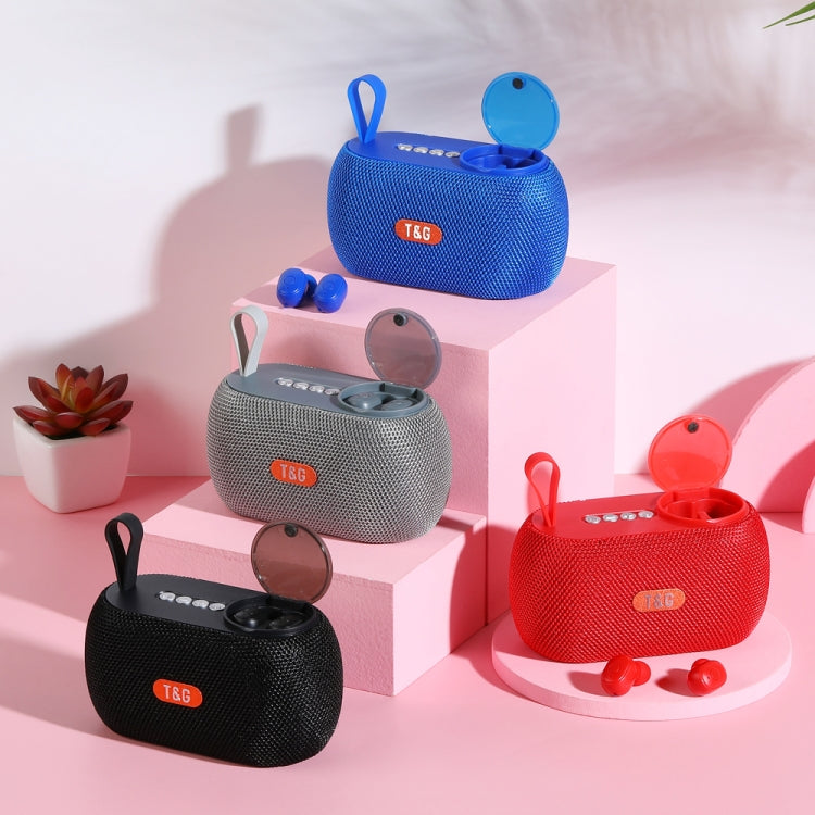 T&G TG810 2 in 1 Portable Outdoor Speaker + Mini Wireless Bluetooth Earphone(Black)