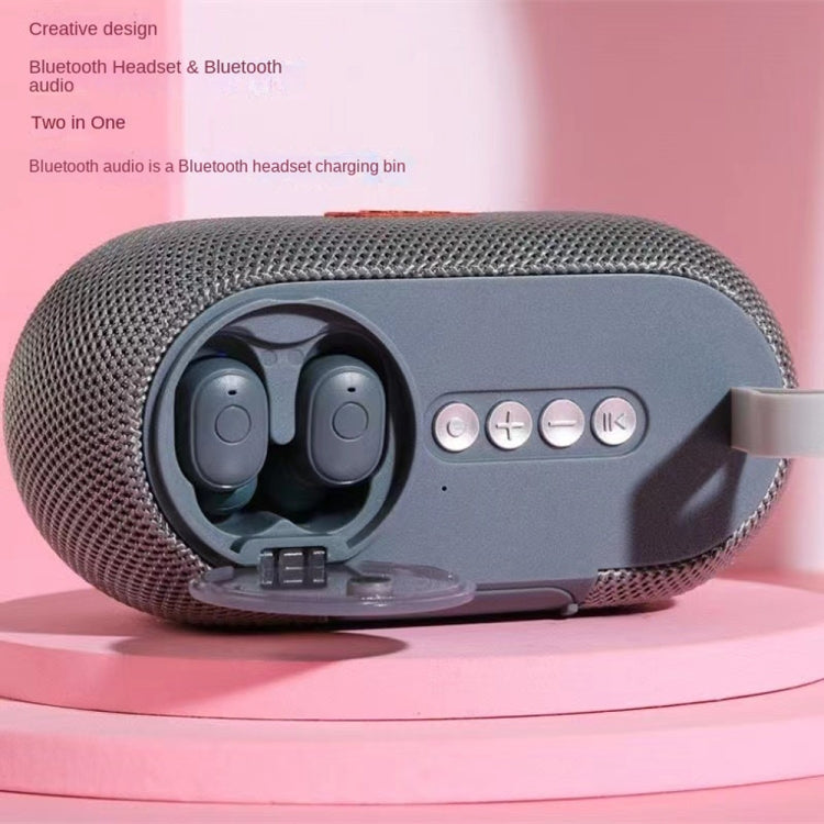 T&G TG810 2 in 1 Portable Outdoor Speaker + Mini Wireless Bluetooth Earphone(Black)