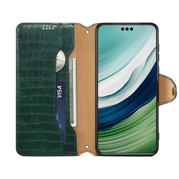 For Huawei Mate 60 Pro / Mate 60 Pro+ Denior Crocodile Texture Oil Edge Leather Phone Case(Green)