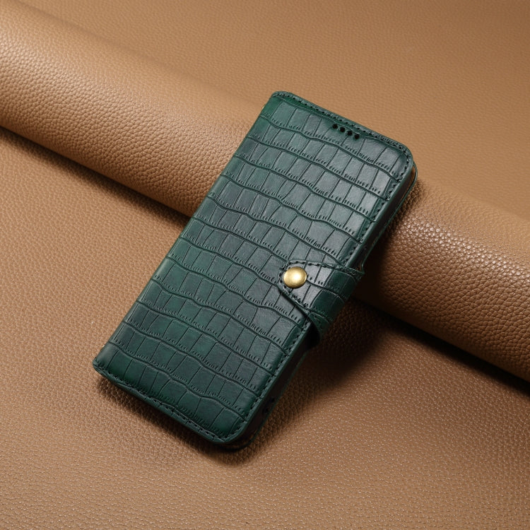 For Huawei P60 Denior Crocodile Texture Oil Edge Leather Phone Case(Green)