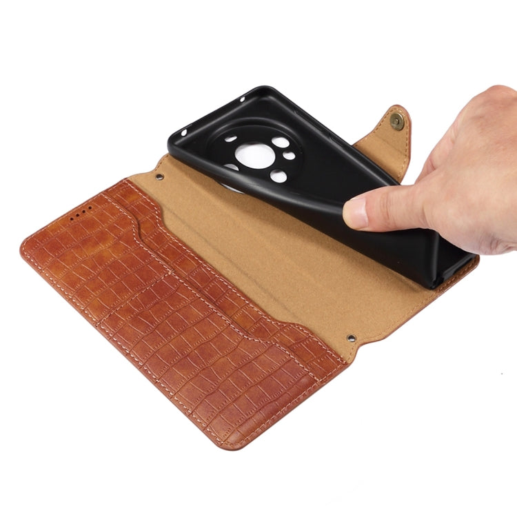 For Huawei Mate 40 Denior Crocodile Texture Oil Edge Leather Phone Case(Green)