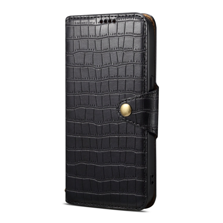 For Google Pixel 8 Denior Crocodile Texture Oil Edge Leather Phone Case(Black)