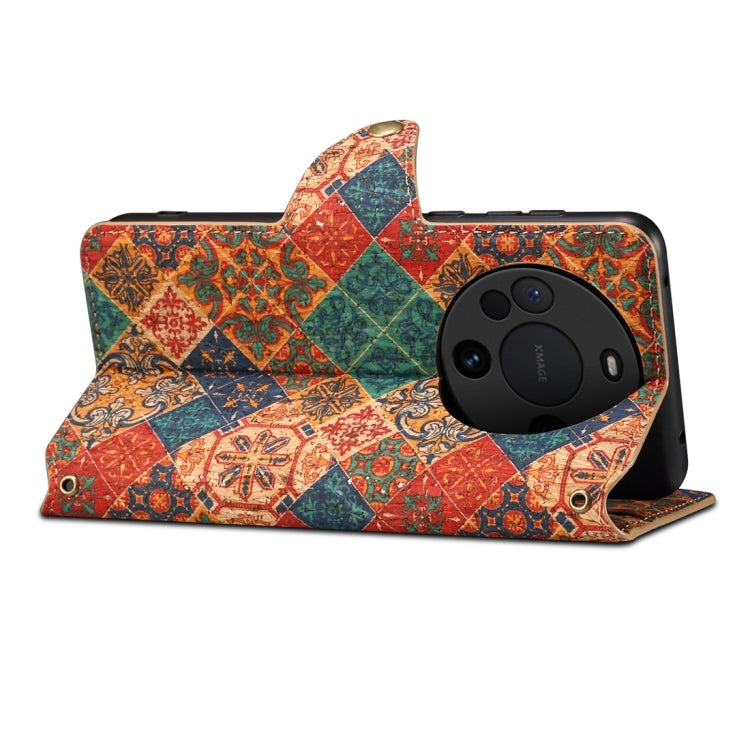 For Huawei Mate 60 Pro / Mate 60 Pro+ Denior Flower Language Series Cork Fabric Oil Edge Leather Phone Case(Winter)
