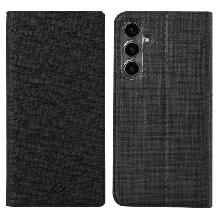 For Samsung Galaxy S23 FE 5G ViLi DMX Series TPU + PU Leather Magnetic Phone Case(Black)