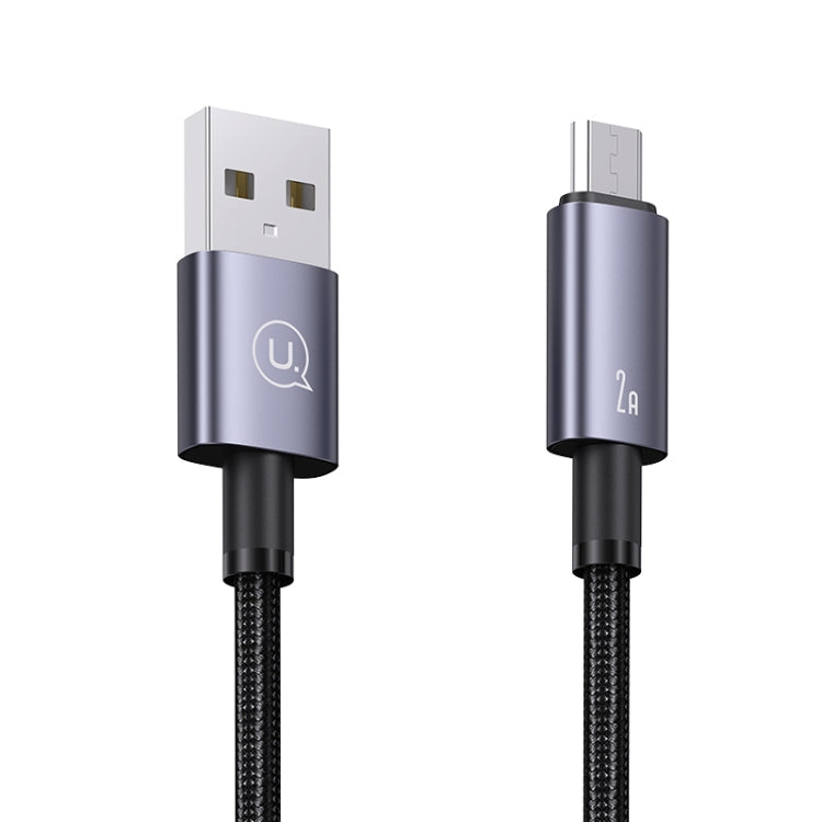 USAMS US-SJ670 USB To Micro USB 2A Fast Charge Data Cable, Length: 2m(Black)