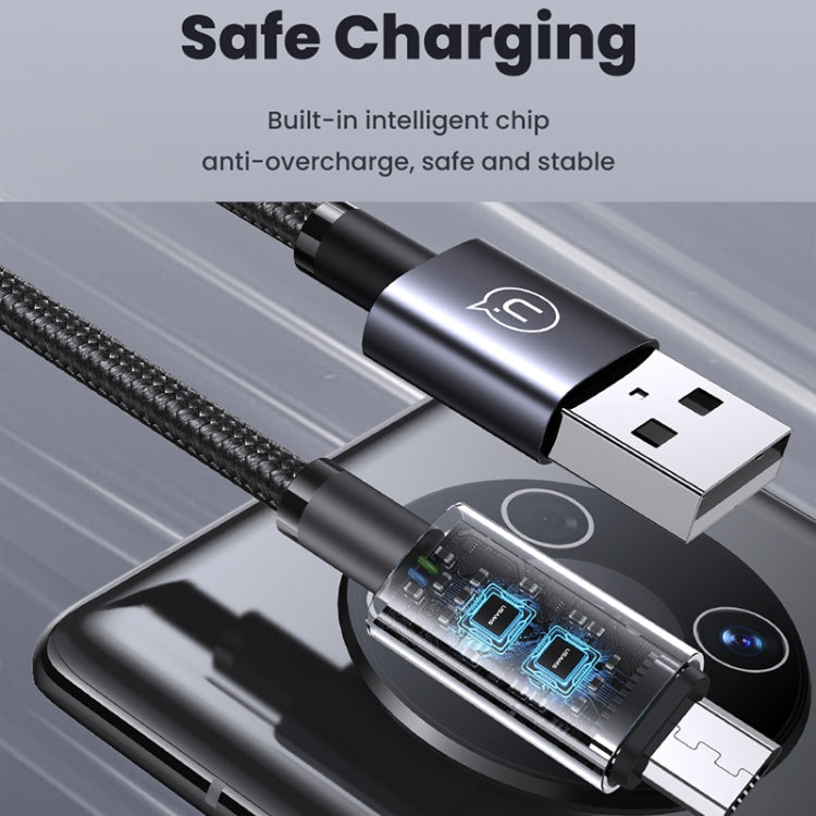 USAMS US-SJ670 USB To Micro USB 2A Fast Charge Data Cable, Length: 2m(Black)