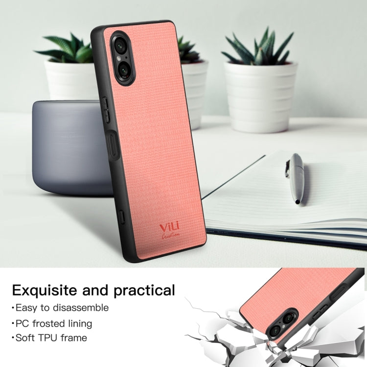 For Sony Xperia 5 V ViLi TH Series Shockproof Phone Case(Pink)