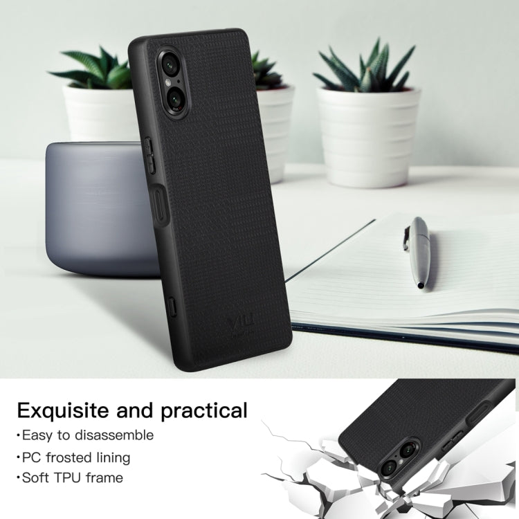 For Sony Xperia 5 V ViLi TH Series Shockproof Phone Case(Black)