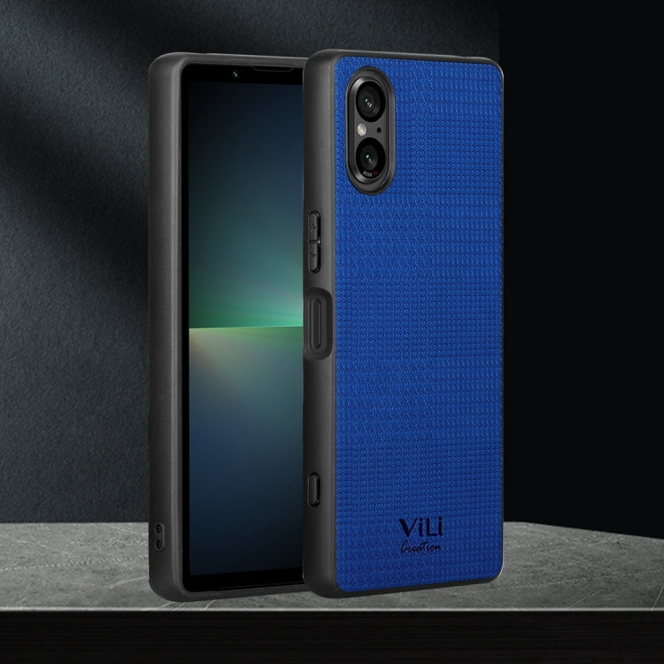 For Sony Xperia 5 V ViLi TH Series Shockproof Phone Case(Dark Blue)