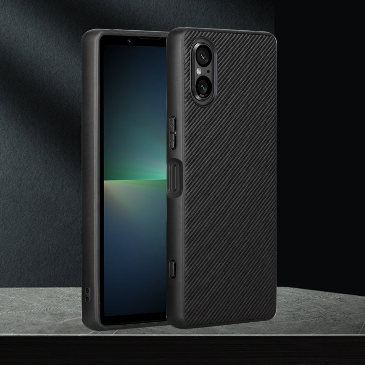 For Sony Xperia 5 V ViLi TC Series Kevlar Carbon Fiber Texture Phone Case(Black)