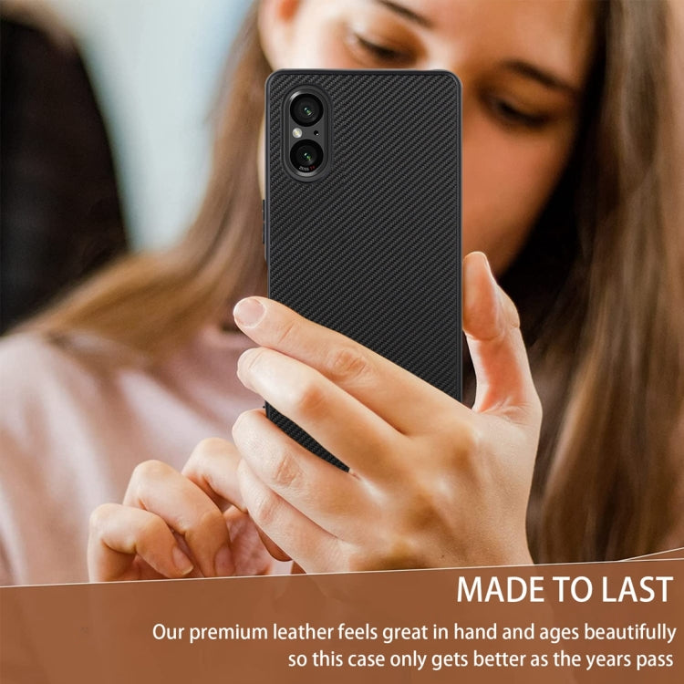 For Sony Xperia 5 V ViLi TC Series Kevlar Carbon Fiber Texture Phone Case(Black)