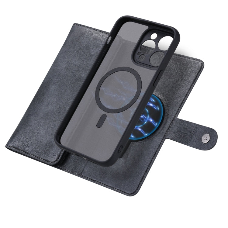 For iPhone 13 Pro ViLi GV Series MagSafe Magnetic Zipper Leather Phone Case(Black)