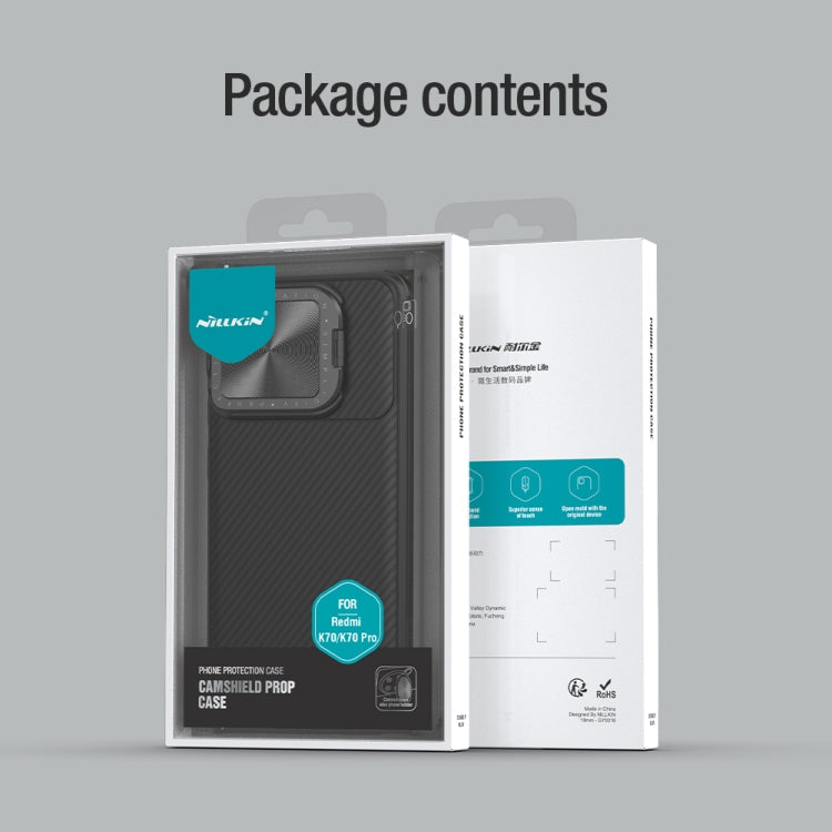 For Xiaomi Redmi K70/K70 Pro NILLKIN Black Mirror Prop CD Texture Mirror Phone Case(Black)