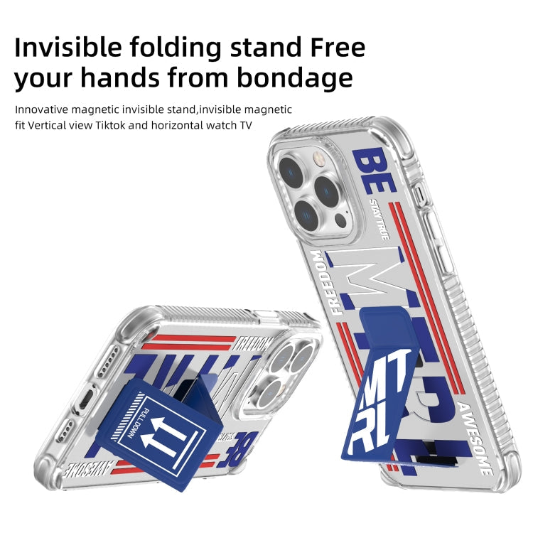 For iPhone 15 Pro Max Mutural Cyber Series TPU Phone Case with IML Stand(Green)