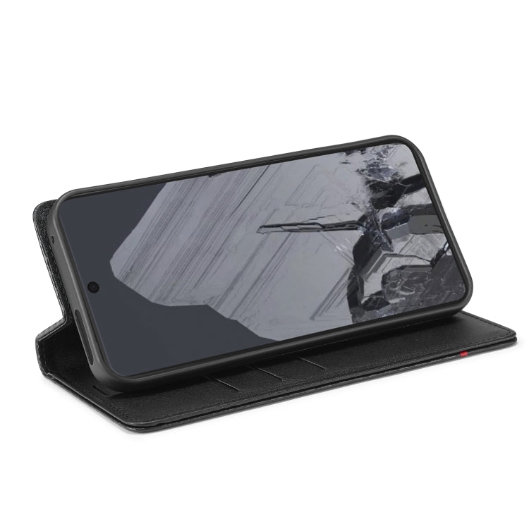 For Google Pixel 9 Pro LC.IMEEKE Carbon Fiber Leather Phone Case(Vertical Black)