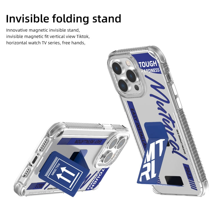 For iPhone 15 Pro Max Mutural Wing Flash Series TPU Phone Case with IML Stand(Yellow)