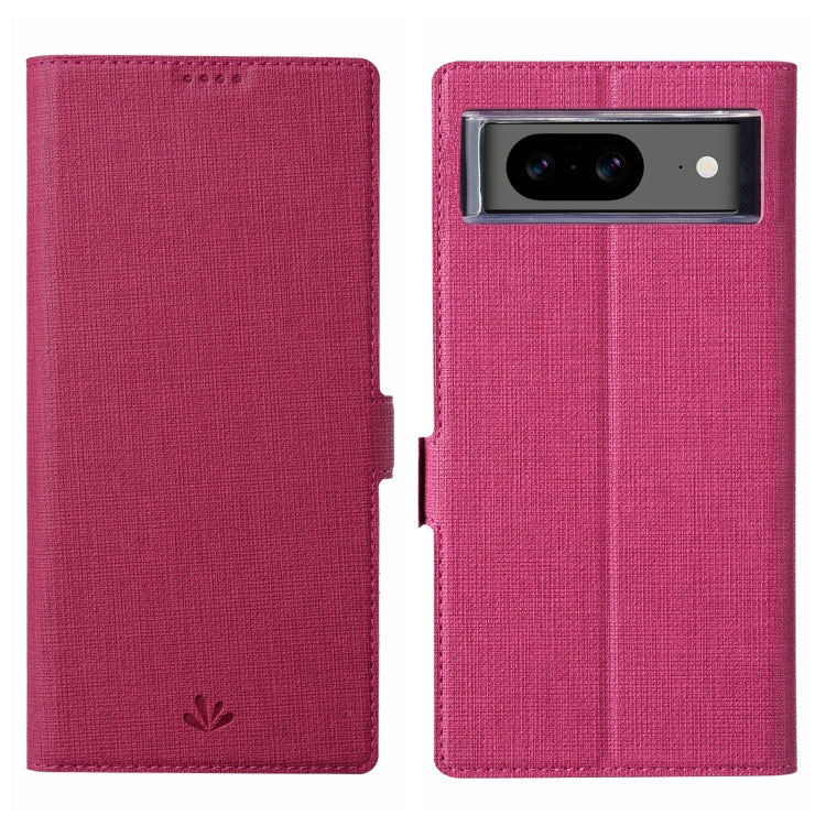 For Google Pixel 8 ViLi K Series Shockproof Magnetic Flip Leather Phone Case(Rose Red)
