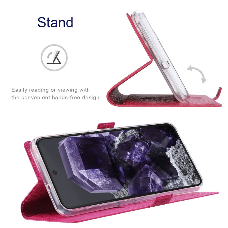 For Google Pixel 8 ViLi K Series Shockproof Magnetic Flip Leather Phone Case(Rose Red)