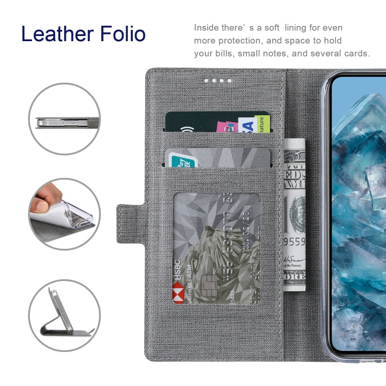 For Google Pixel 8 Pro ViLi K Series Shockproof Magnetic Flip Leather Phone Case(Grey)
