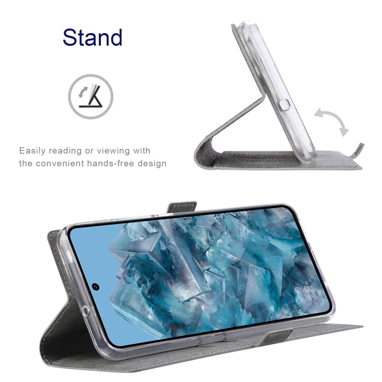 For Google Pixel 8 Pro ViLi K Series Shockproof Magnetic Flip Leather Phone Case(Grey)