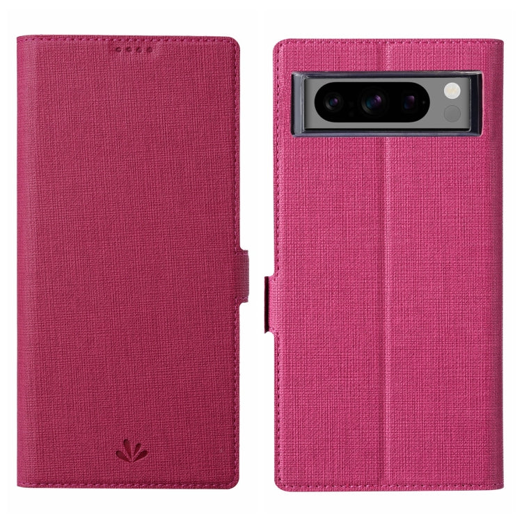 For Google Pixel 8 Pro ViLi K Series Shockproof Magnetic Flip Leather Phone Case(Rose Red)