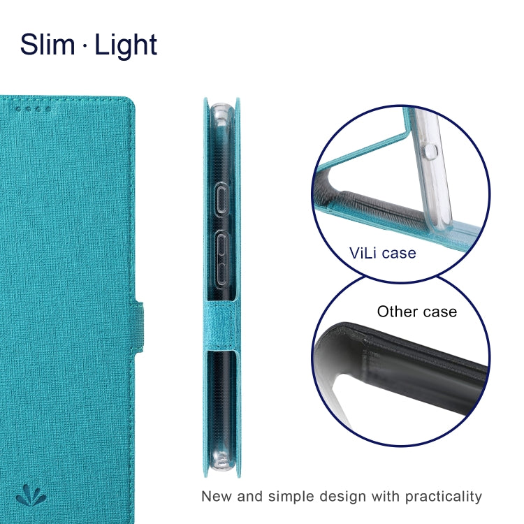 For Google Pixel 8 Pro ViLi K Series Shockproof Magnetic Flip Leather Phone Case(Blue)