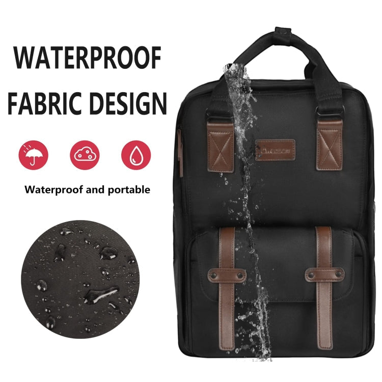 Cwatcun D78 Camera Laptop Backpack Bag With Detachable Insert Camera Case(Black)