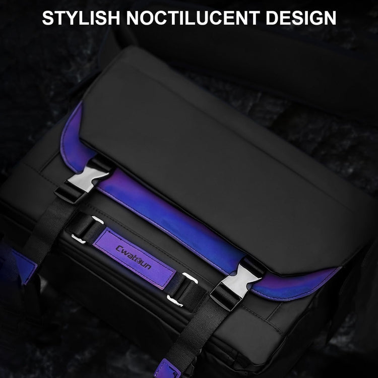 Cwatcun D85 Camera Bag Side Quick Access Camera Messenger Case Waterproof Bag, Size:36.5 x 17 x 26cm Large(Black)