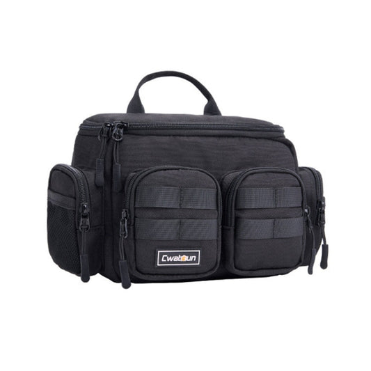 Cwatcun D96 Waist Camera Bag Sling Shoulder Camera Bag, Size:29.5 x 17.5 x 18cm(Black)