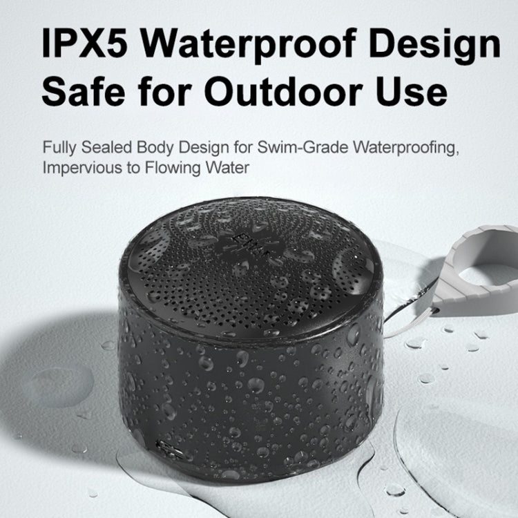 EWA A124 Portable Mini TWS Bluetooth Speaker Outdoor IPX5 Waterproof Subwoofer(Black)
