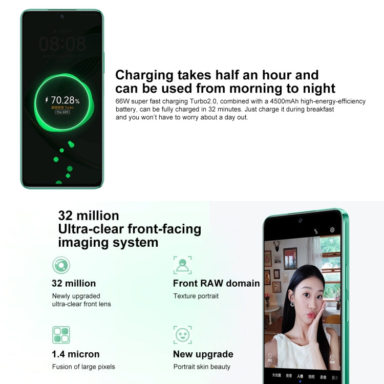 HUAWEI nova 11 SE, 256GB, Screen Fingerprint Identification, 6.67 inch HarmonyOS 4.0 Qualcomm Snapdragon 680 Octa Core, Network: 4G, NFC, OTG, Not Support Google Play(White)