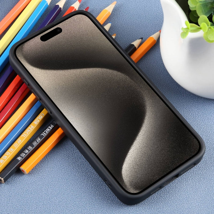 For iPhone 15 Pro Max DFANS DESIGN Frosted Magsafe Magnetic Holder Phone Case(Black)