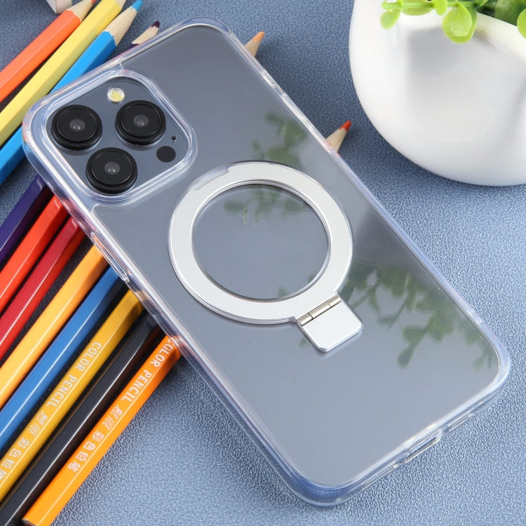 For iPhone 15 Pro DFANS DESIGN Frosted Magsafe Magnetic Holder Phone Case(Transparent)