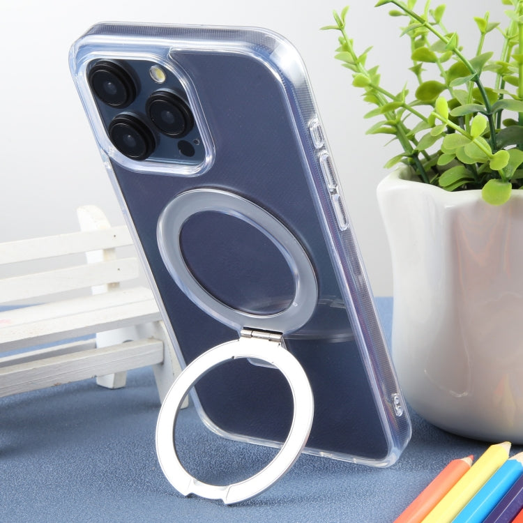 For iPhone 15 Pro DFANS DESIGN Frosted Magsafe Magnetic Holder Phone Case(Transparent)