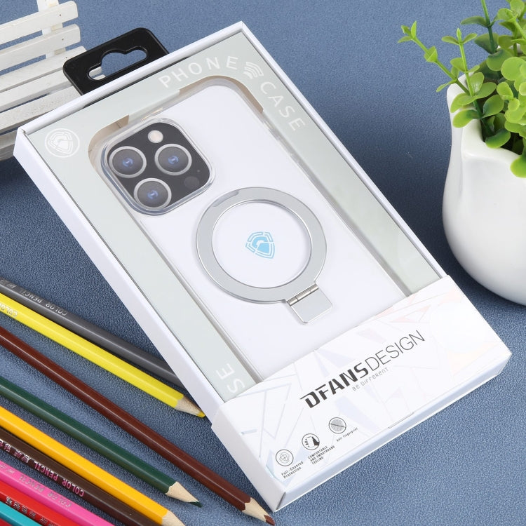 For iPhone 15 Pro DFANS DESIGN Frosted Magsafe Magnetic Holder Phone Case(Transparent)