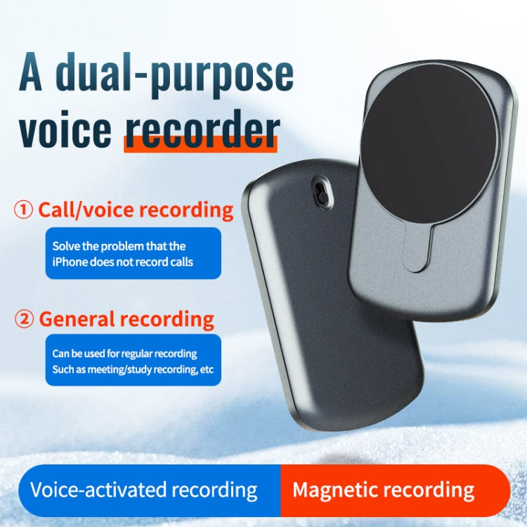 JNN A1 Strong Magnetic Mobile Call Voice Recorder, Memory:64GB(Black)