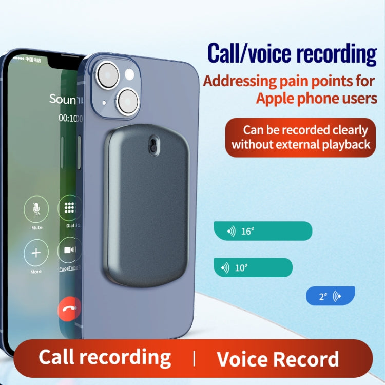 JNN A1 Strong Magnetic Mobile Call Voice Recorder, Memory:64GB(Black)