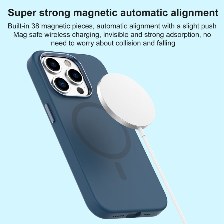 For iPhone 15 Pro Mutural Karen Series Liquid Silicone Magsafe Phone Case(Dark Purple)