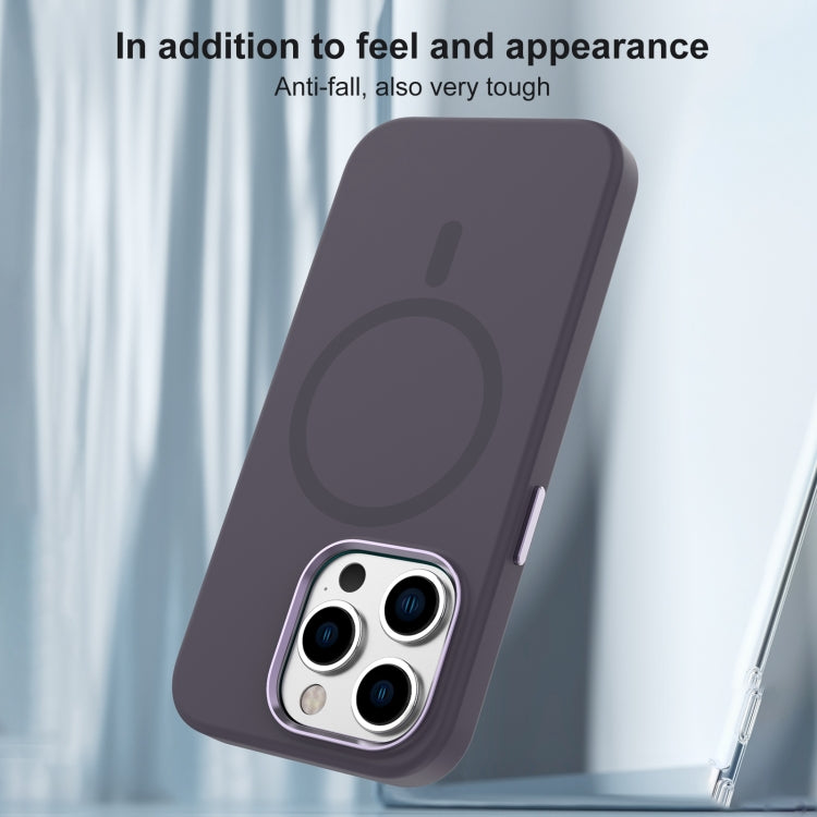 For iPhone 15 Pro Max Mutural Karen Series Liquid Silicone Magsafe Phone Case(Pink)