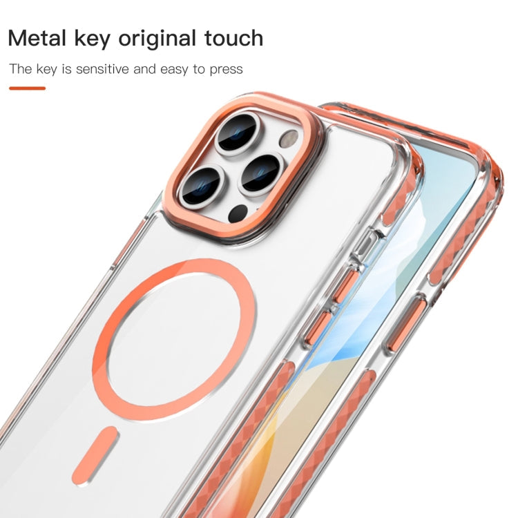 For iPhone 15 Pro Max Mutural Cushion Series MagSafe Magnetic Phone Case(Blue)