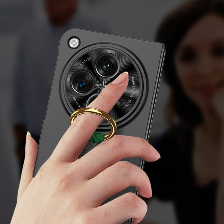 For OPPO Find N3 / OnePlus Open GKK Integrated Ultrathin Shockproof Phone Case with Ring Wrist Strap(Carbon Fiber)